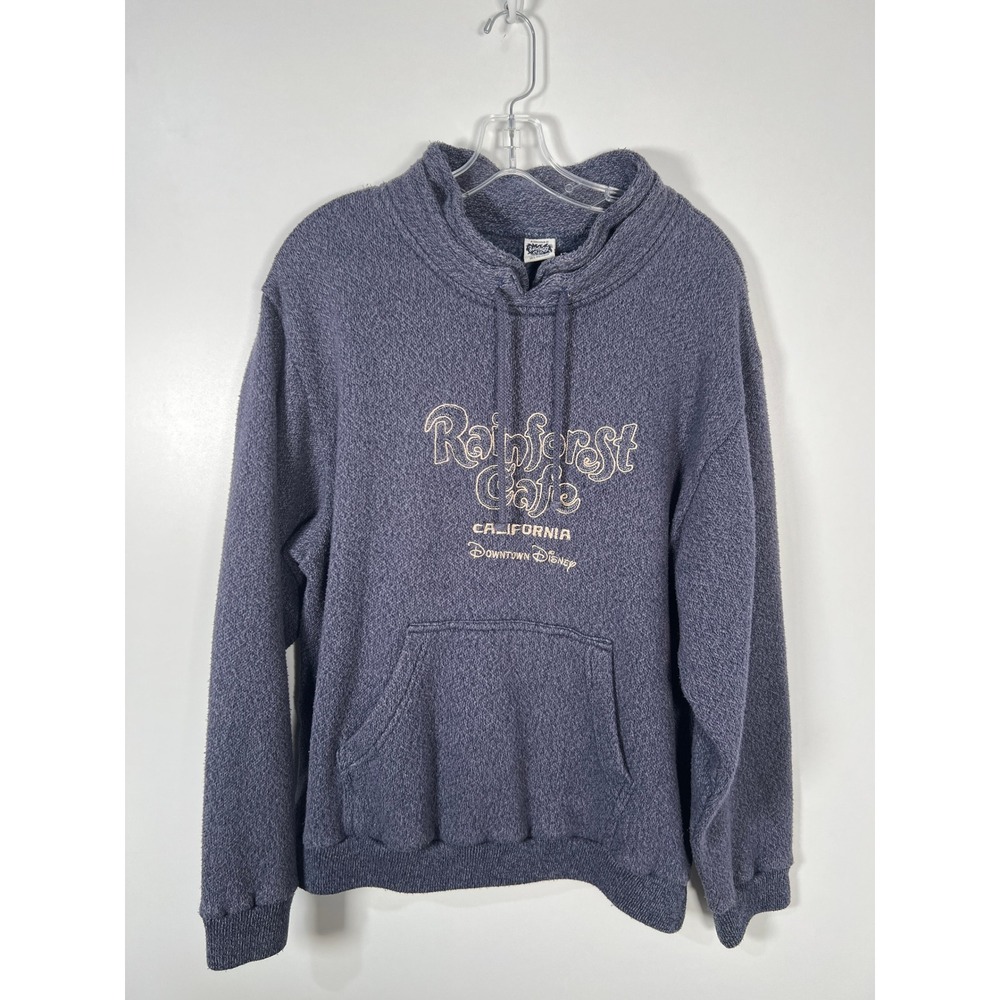 Vintage Downtown Disney Y2K Fleece Rainforest Cafe California Souvenir Sweater M